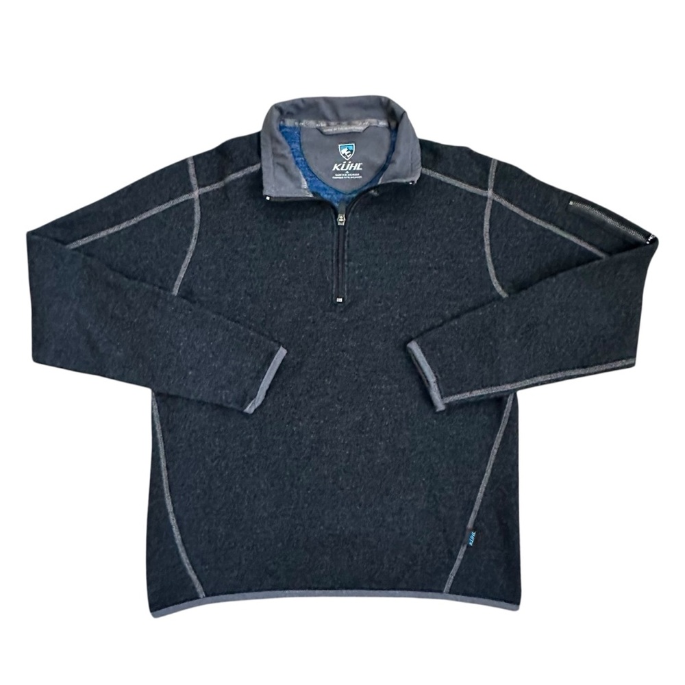 KÜHL Men’s Chianti Fleece 1/4 Zip Baselayer Dark Gray Pullover Sweater Small